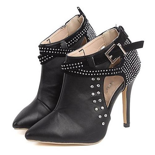 Moda Damska Rhinestone Point Toe Buty Na Wysokim Obcasie