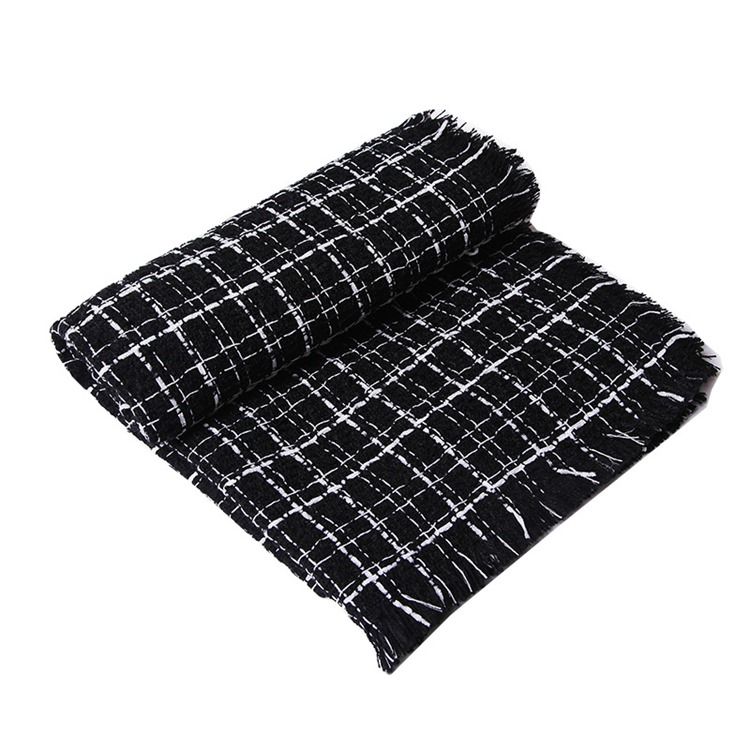 Acryl Quaste Plaid Warme Damen Schals