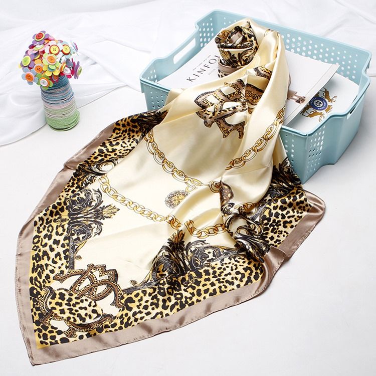 Print Charmeuse Leopard Fashion Damenschals