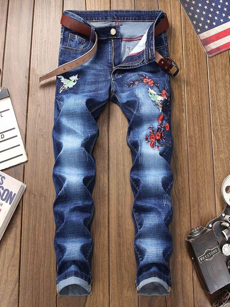 Męskie Dżinsy Slim Jeans Casual