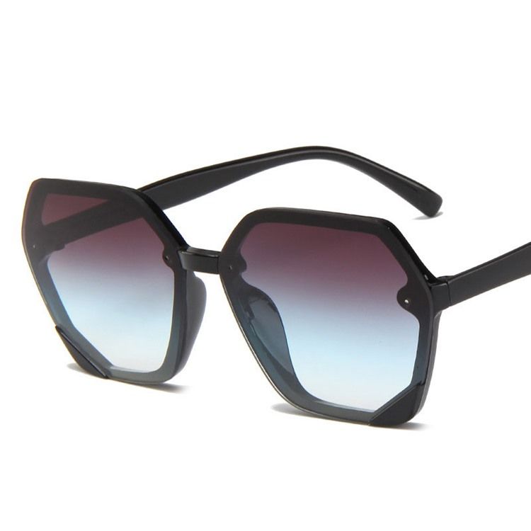 Damen Wrap Fashion Achteckige Sonnenbrille