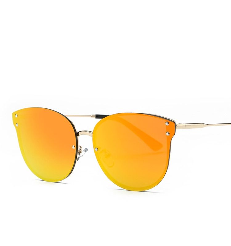 Orange Getönte Gläser Für Damen Retro-sonnenbrille