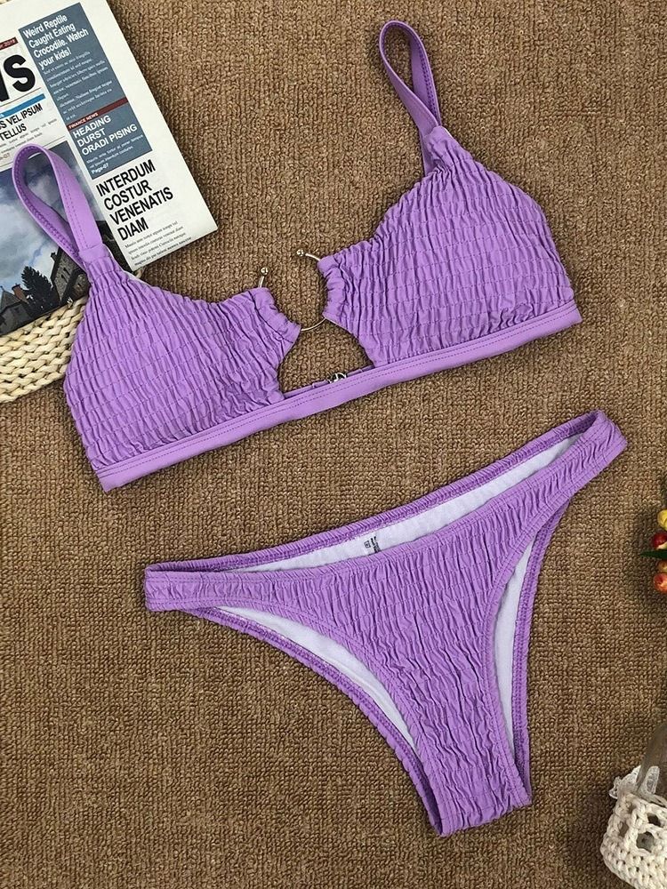 Damskie Bikini Set Moda Zwykłe Stroje Kąpielowe