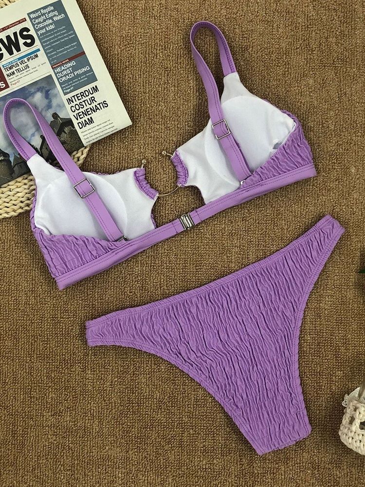 Damskie Bikini Set Moda Zwykłe Stroje Kąpielowe