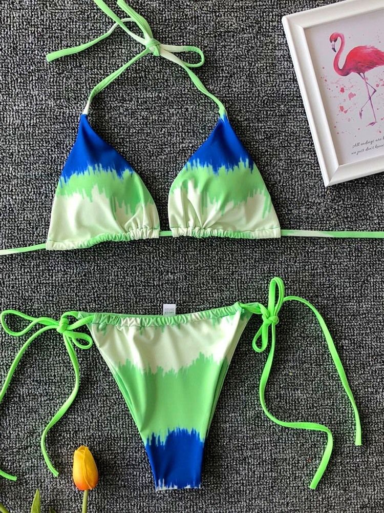 Kolorowe Damskie Sznurowane Seksowne Bikini