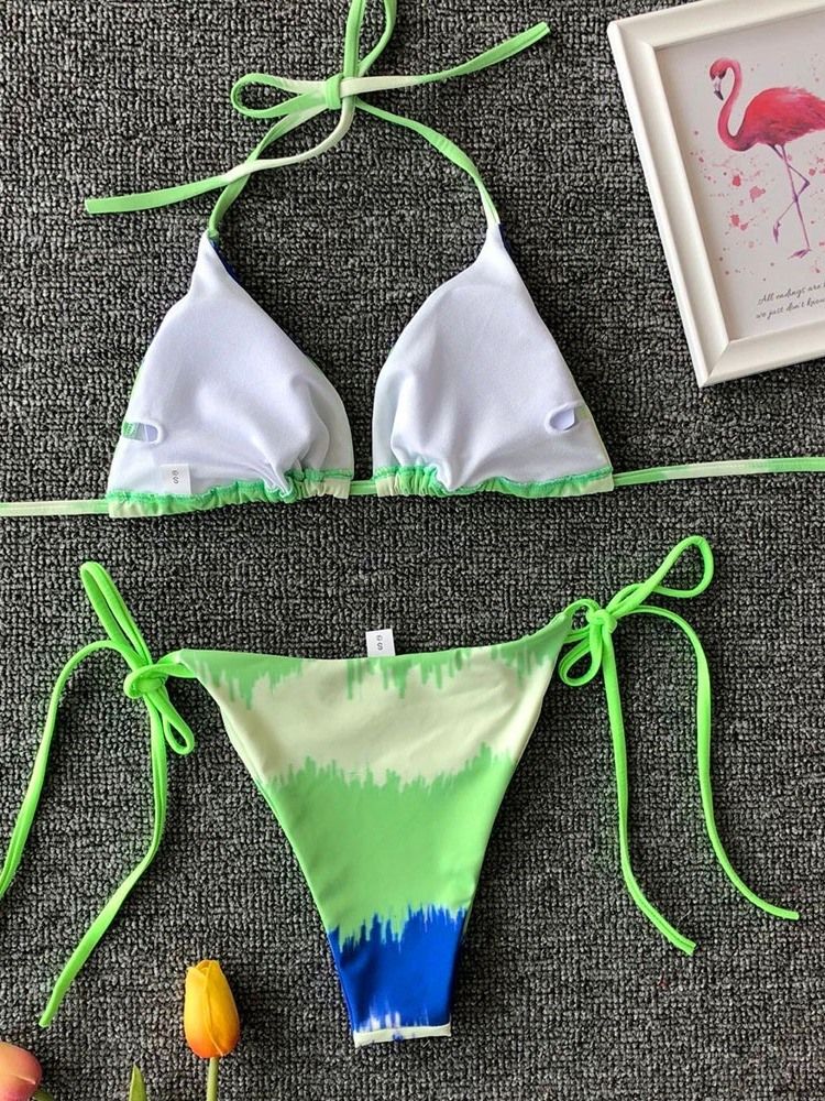 Kolorowe Damskie Sznurowane Seksowne Bikini