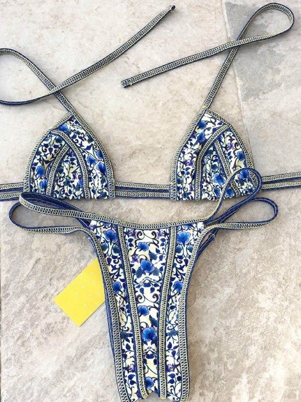 Seksowne Damskie Bikini W Kwiaty