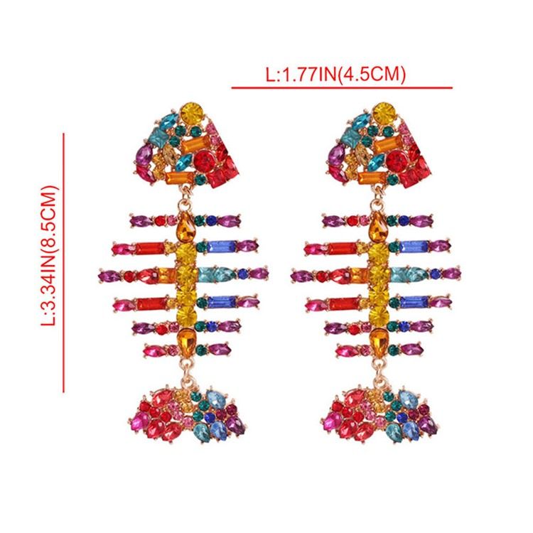 Błyszczące Kolczyki Diamante Ryby