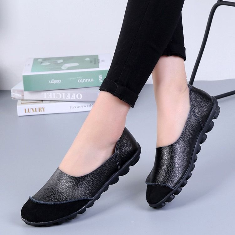 Damskie Wsuwane Okrągłe Toe Płaskie Z Niskim Obcasem (1-3 cm) Cienkie Buty