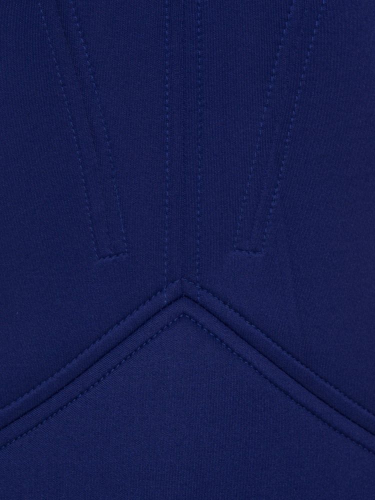 Kobieta Eicdress Royal Blue Back Zip Gładka Sukienka Maxi