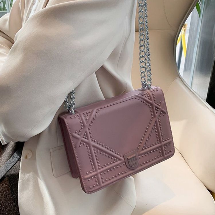 Nić Pu Torby Crossbody Z Klapką Geometryczną