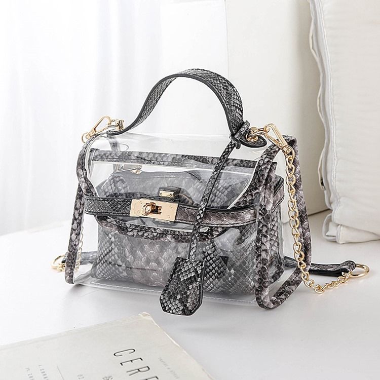 Torby Crossbody Pvc Z Łańcuchem Zwierzęcym