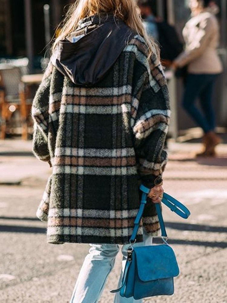 Luźny Damski Płaszcz O Średniej Długości W Stylu Streetwear