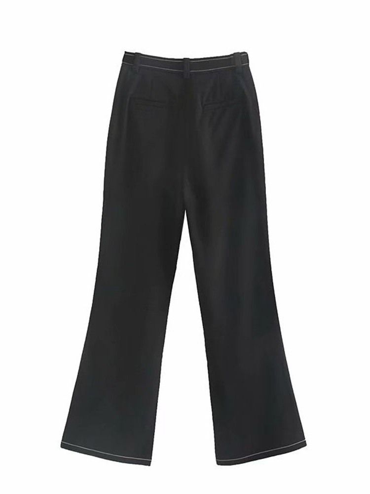 Damskie Spodnie Slim Bellbottoms Z Wysokim Stanem