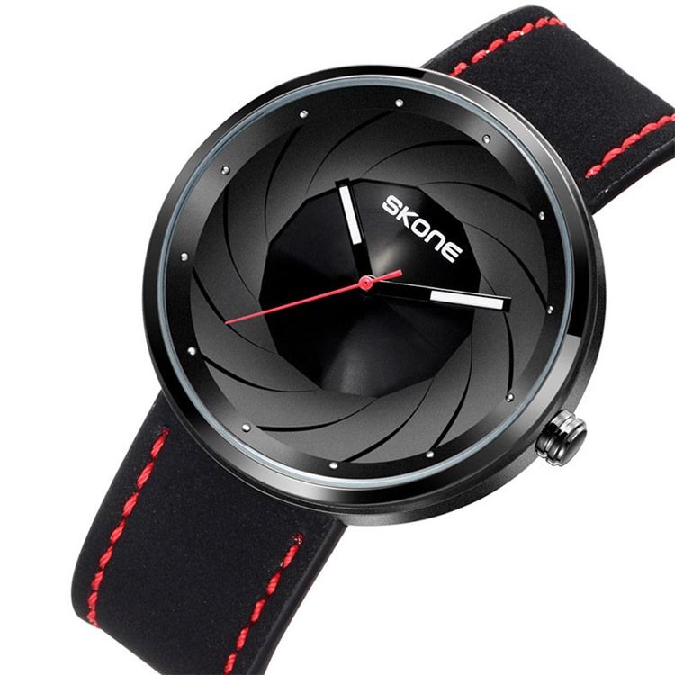 Jyy Creative Pu Watch Strap Wodoodporny Męski Zegarek