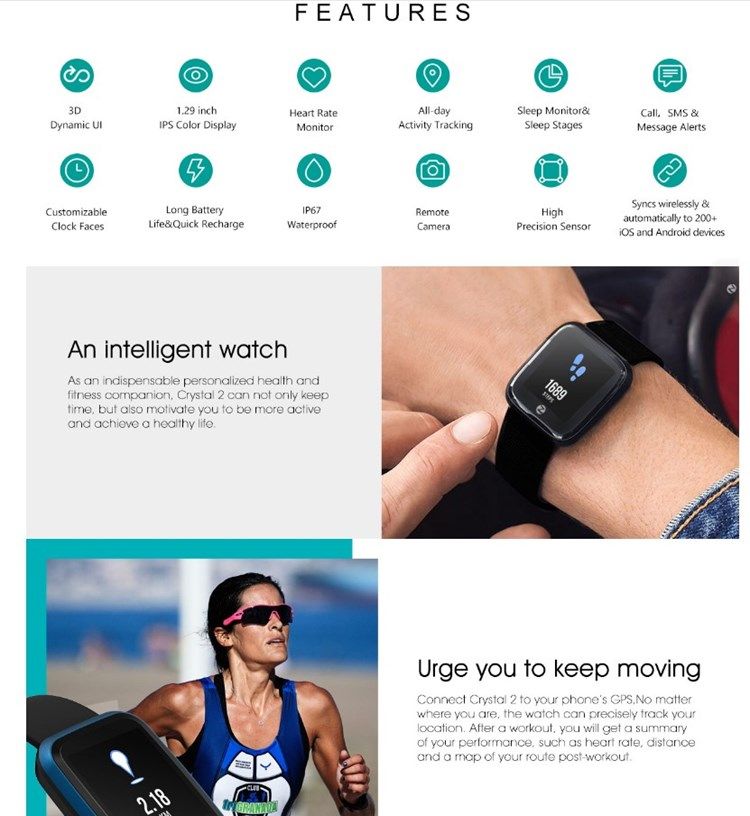 Męski Kolorowy Zaawansowany Technologicznie Smartwatch Oszczędzający Energię