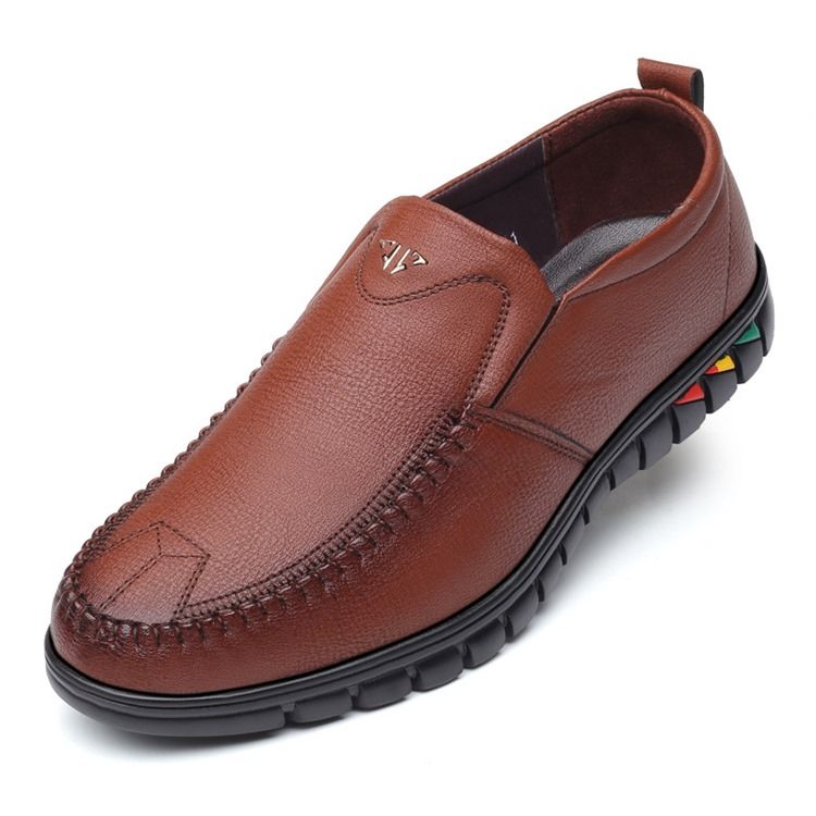 Pu Slip-on Okrągłe Toe Męskie Wygodne Buty