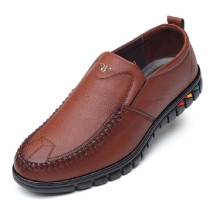 Pu Slip-on Okrągłe Toe Męskie Wygodne Buty