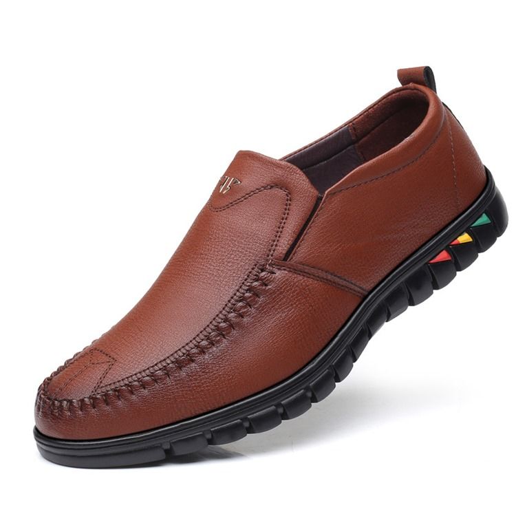 Pu Slip-on Okrągłe Toe Męskie Wygodne Buty