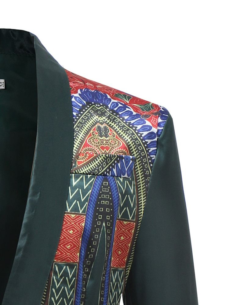 Dashiki Print One Button Męska Marynarka Na Co Dzień