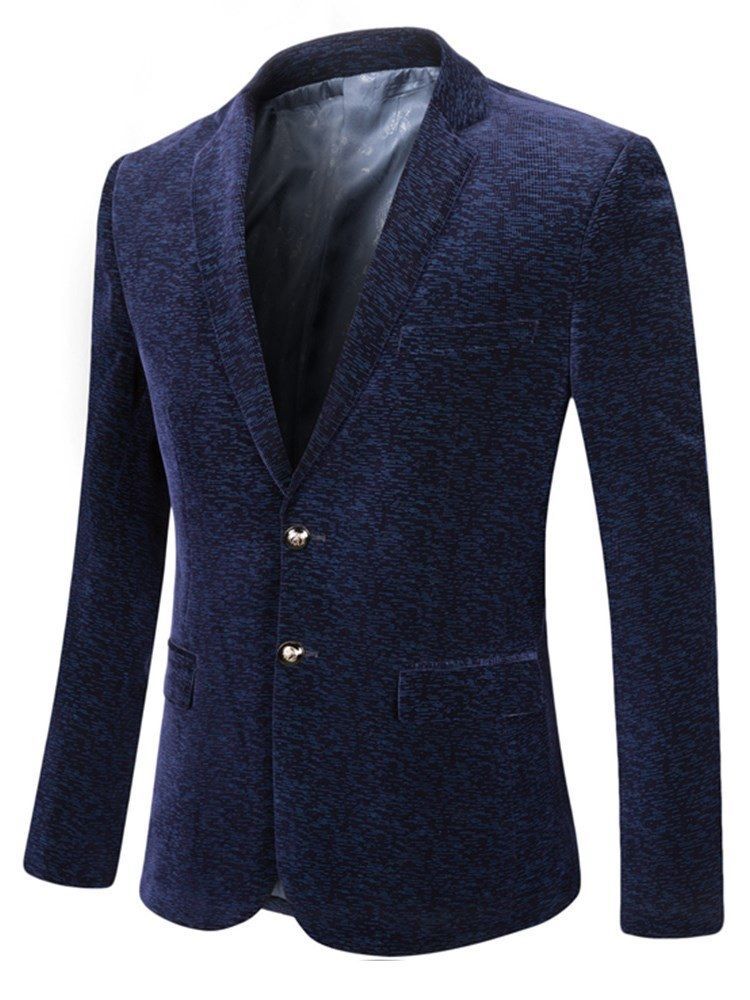 Drukowana Karbowana Klapa Slim Mens Casual Tuxedo Blazer