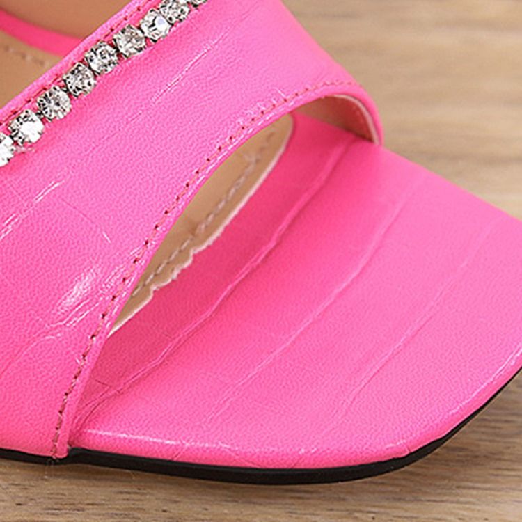 Slip-on Flip Flop Rhinestone Damskie Kapcie Na Co Dzień